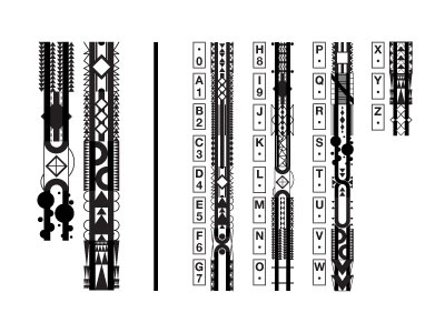 Illustrative Alpha-Numeric Code code design graphic design illustration typography