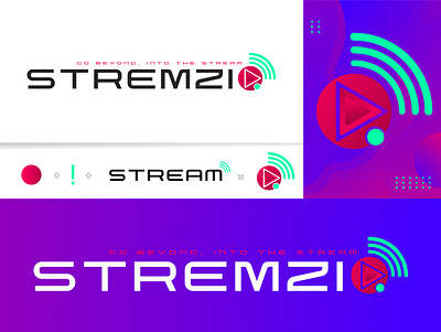 StreamziO app icon i letter icon icons illustraion o letter stream streaming streaming app