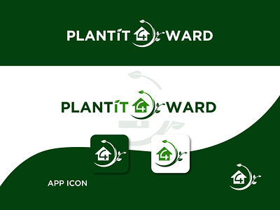 PLANTIT4WARD green icon logo nature plant plant logo planting plants plants illustration tree