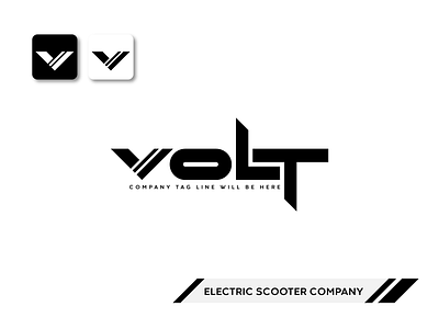 VOLT LOGO - ELECTRIC SCOOTER COMPANY app icon branding design electric logo icon illustration letter v logo scooter logo ui vector