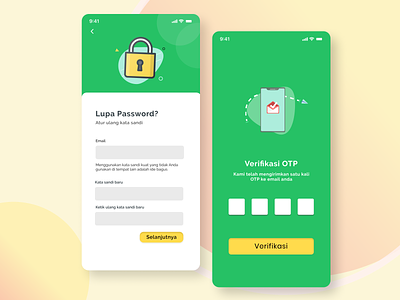 Forget Password & Verification | UI Mobile App account android app clean colorful flatdesign forget password icon mobileapp modern app design otp code password manager uiux verification
