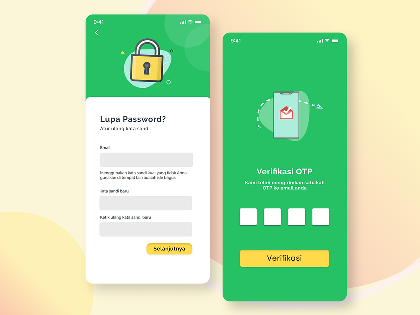 Forget Password & Verification | UI Mobile App by Nisrina Nurhasna on ...