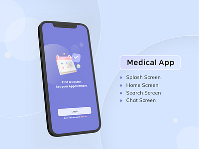 Medical App doctor app medical medical app mobile app splash screen uiux uiux clean