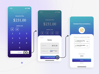 Flow Transaction Payment MobileApp bank app finance app flow app mobile app netfix app payment app transaction uiux