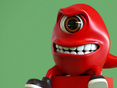 Project Color Monster 3d animation 3ds max angry red spokkio vray
