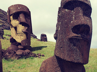 tribute easter island 3ds max easter island skull vray