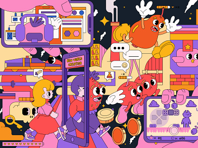 gaming illustration by valestrator on Dribbble