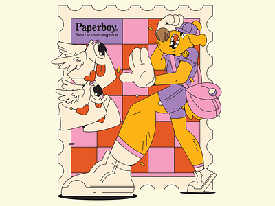 Paperboy London character character design design flat flat illustration illustraion vector illustration
