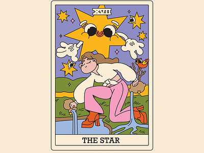Tarot the star card character character design illustraion tarot tarot card vector illustration