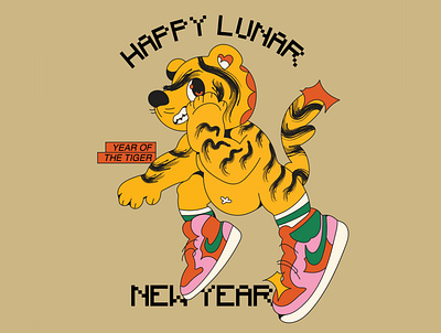 tiger lunar year 2022 character character design chinese new year illustraion lunar year vector character vector illustration