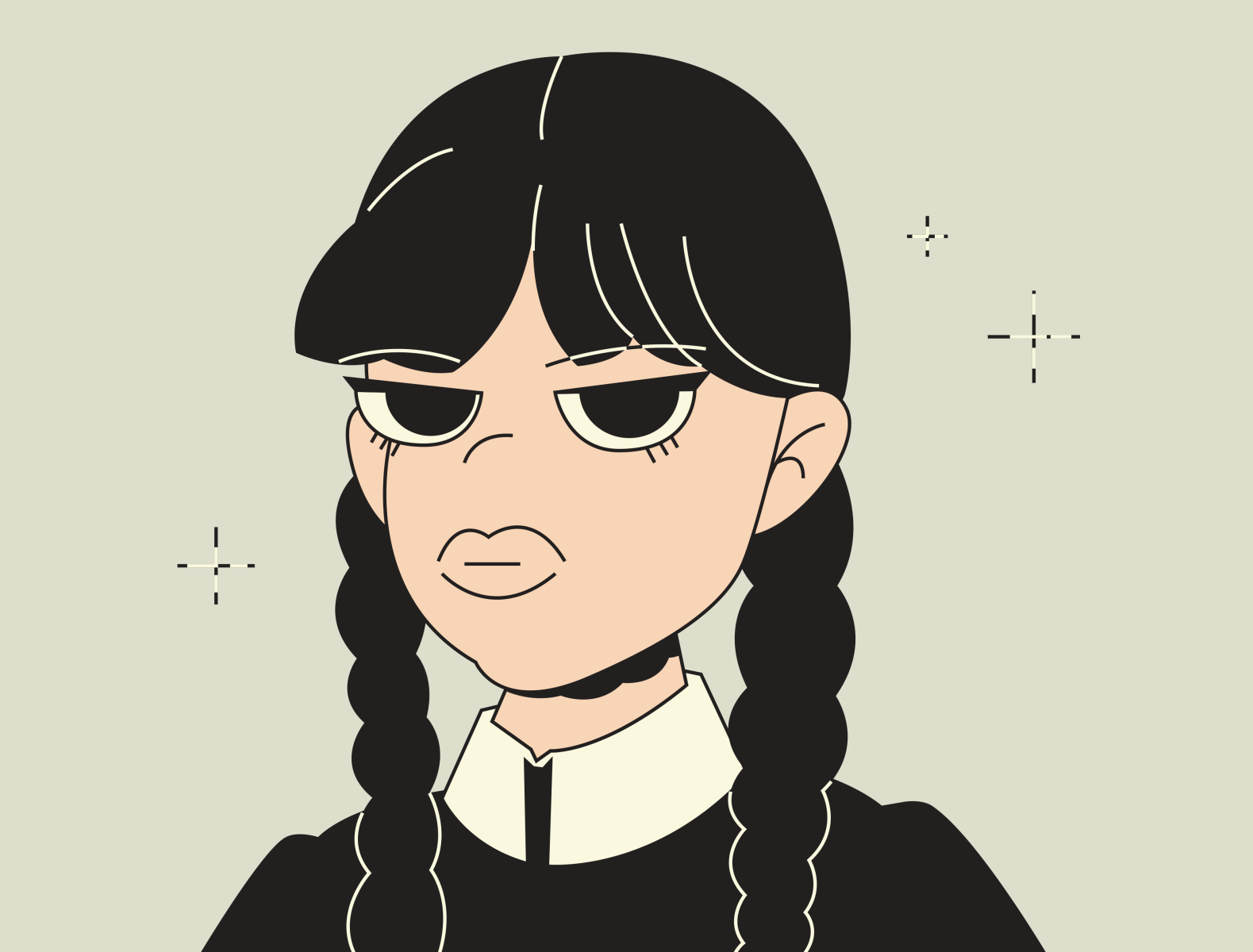 Wednesday Addams by valestrator on Dribbble