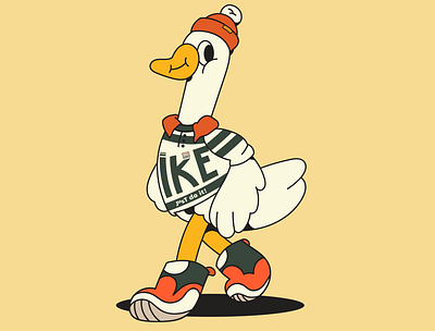 Goose in Nike character design flat character goose character illustraion nike vector character vector goose