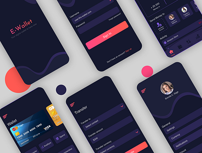 E-Wallet app app design concept concept design design ui ui design wallet app