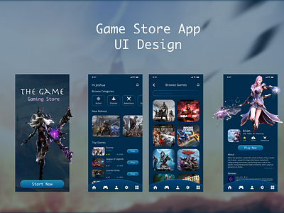 Game Store App UI Design