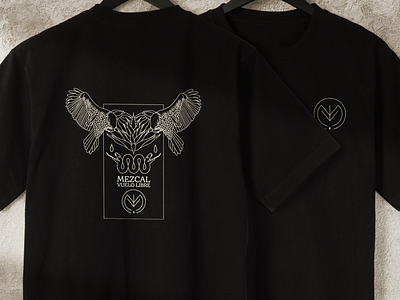 Branding work for a mezcal company. agave branding design eagle graphic design illustrator logo mezcal monogram snake tshirt