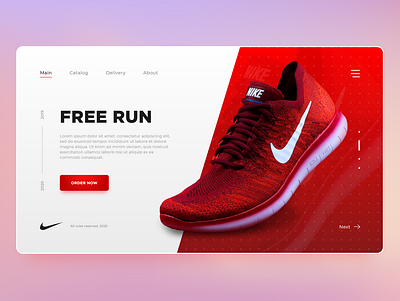 Nike FR Web | Creative Month #3 branding design free run nike web