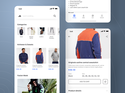 Adidas Store UI | Creative Month #5 adidas adidas originals app branding shop store store app ui