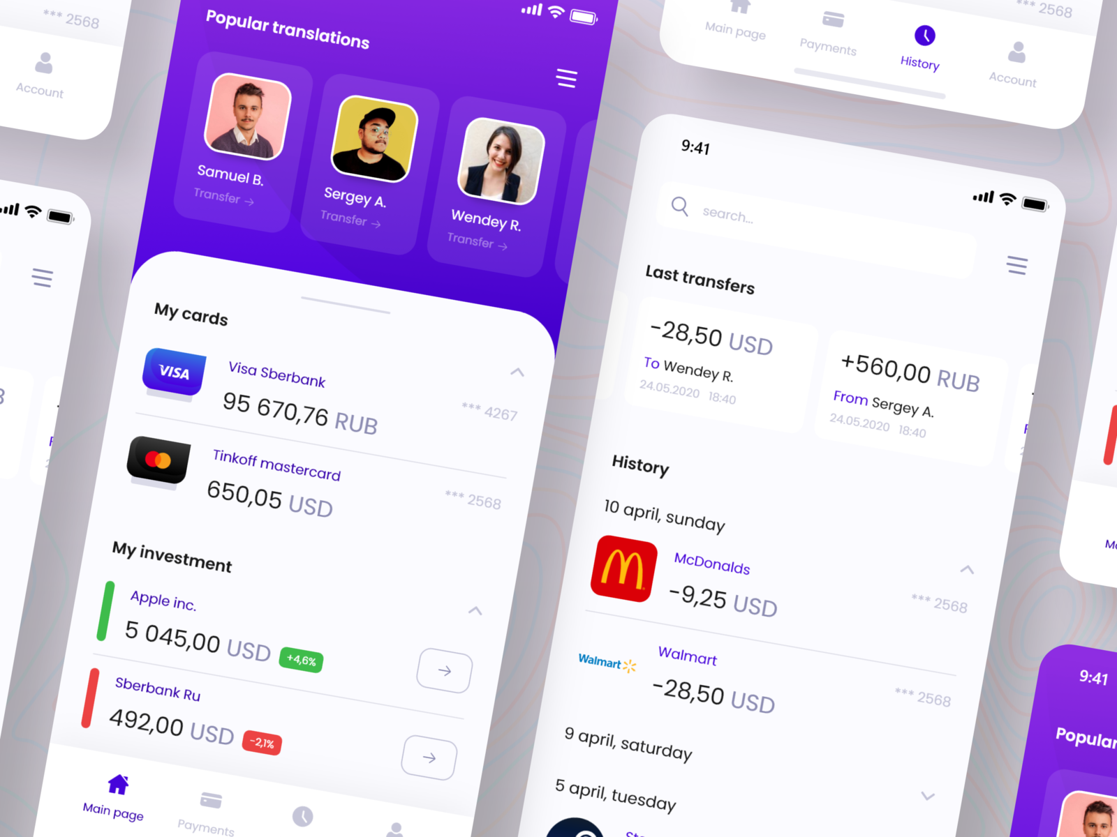 Mobile Bank UI | Creative Month #7 by Misha Alekseev on Dribbble