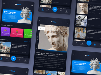 ReThink UI | Creative Month #11 app concept design museum sculpture ui