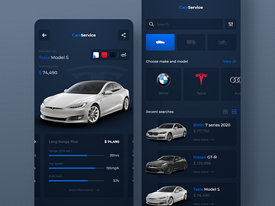 Cars Service UI | Creative Month #14 app auto branding car car store cars design service store tesla ui