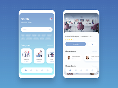 Salon App | Creative Month #19 app design salon salon app salon finder salons ui