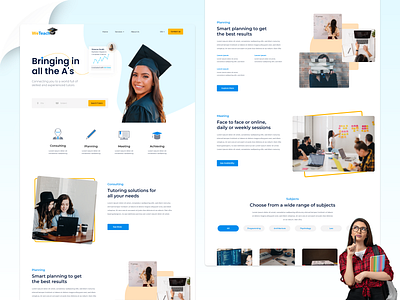 WeTeach Tutoring Platform branding design grades graduate illustration logo platform school student teacher typography ui university ux website