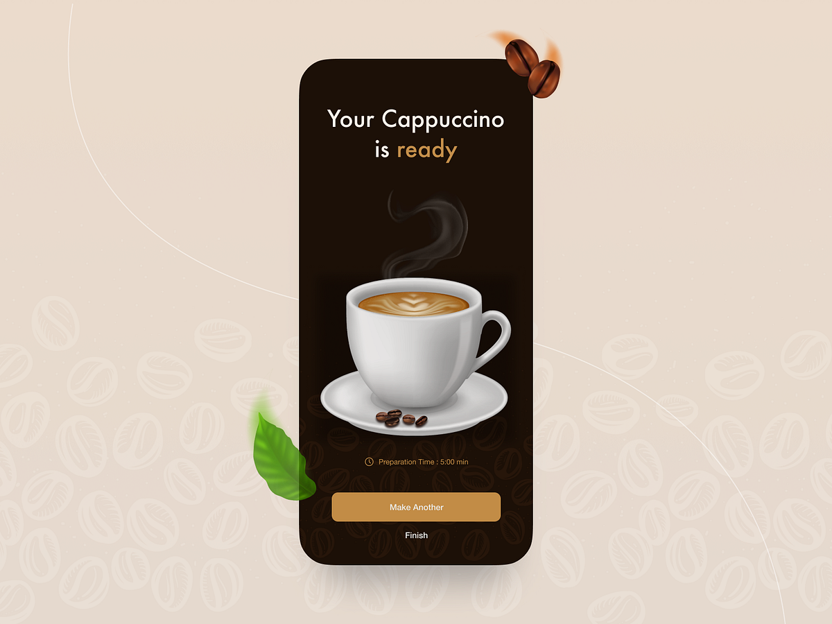 Coffee Maker App Concept by Vari Sonigra for OneClick IT Consultancy on