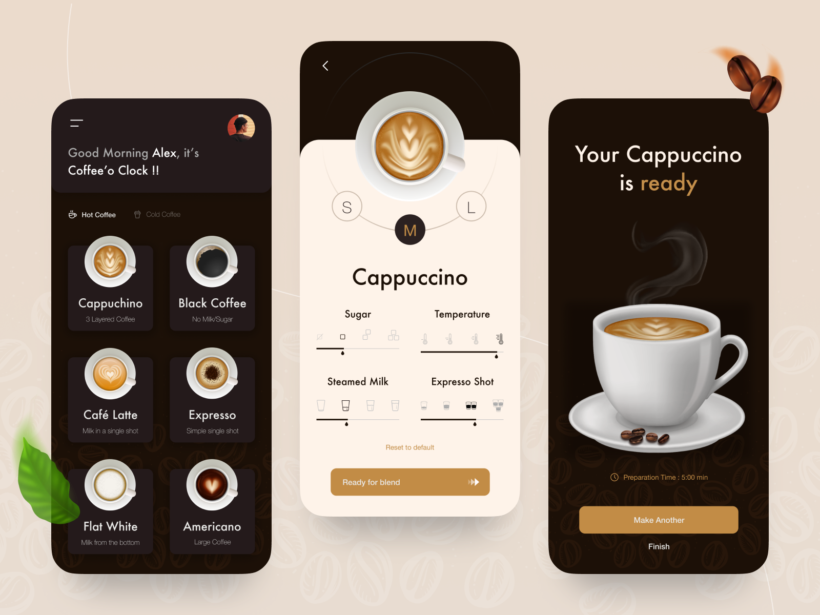 Coffee Maker App Concept by Vari Sonigra for OneClick IT Consultancy on