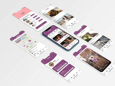 Petogram app cats design dogs figma figmadesign iphone pet petapp reserve uidesign uxui