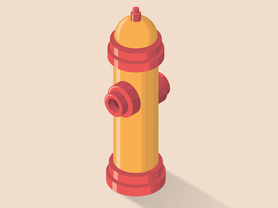 Fire hydrant design fire hydrant flat illustration illustrator isometric art isometric illustration vector