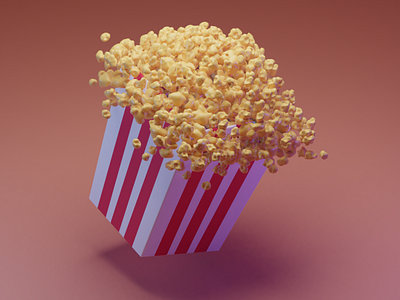 PopCorn Time 3d art 3d modeling design movie popcorn