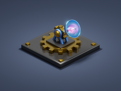 Ground Satellite 3d blender design illustration isometric art mario model modeling satellite