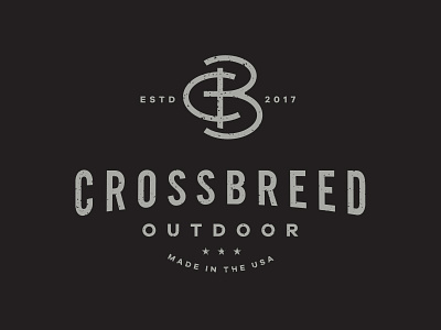CrossBreed Outdoor apparel branding breed cross monogram outdoor