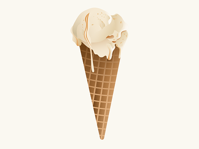 Salted Caramel dessert food ice cream vector vector illustration