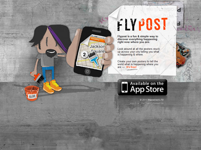 Flypost animation app css3 html5 illustration iphone logo web design web development