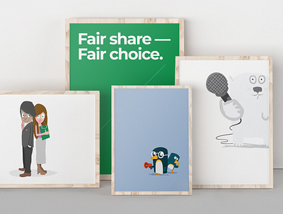 Fair Share - Fair Choice character design illustration vector