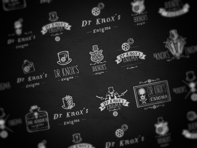 Dr Knox's Enigma Logos logo design illustration