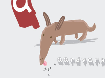 Aardvark! animals illustration vector