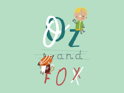 Oz And Fox character design illustration logo design