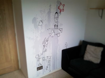 Completed studio wall :) illustration painting photo