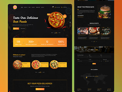 Food Landing page design adobe xd app application apps design best landing page design designer figma food food landing page ui homepage landing pizza pizza landing page ui ui ux ui ux designer web website website ui ux