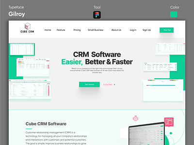 CRM Landing Page Design creative creative design crm website design landing page design new design software ui web design website