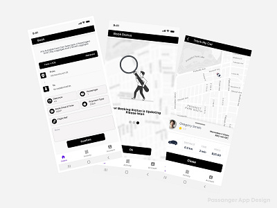 Taxi App Design app design application design branding bw bw app design bw taxi app design diver app design driving app graphic design new design passanger app design taxi taxi app uber uber app uber app design uber driver app uber passanger app ui