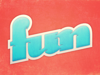 Fun color experimenting font fun type vintage