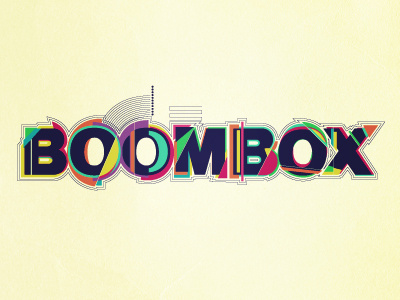 Boombox boombox colors lonely island type treatment typography