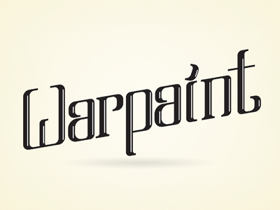 Warpaint band black design glossy illustration photoshop type typography warpaint