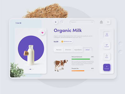 Healthy store | Product page | Organic Milk 🍼