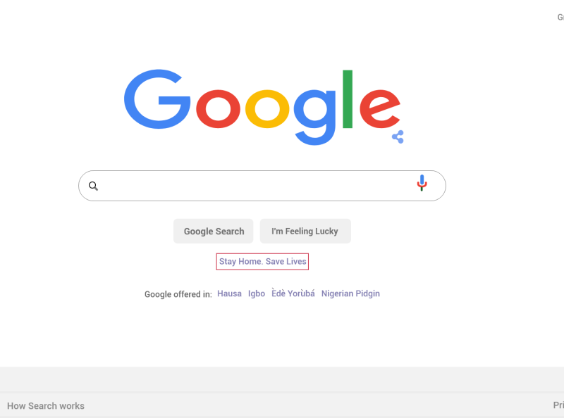 Google landing page by Gbemisola on Dribbble