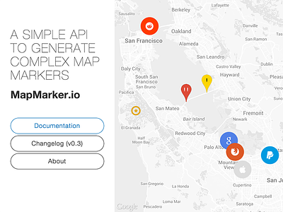 Mapmarker.io Landing Page V2 api bing google google maps here live map markers maps marker