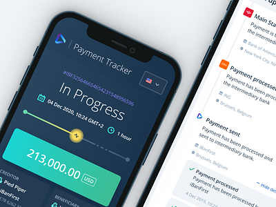 Payment Tracker Mobile app bank banking banking app gradient mobile mobile design mobile ui responsive ui user interface ux